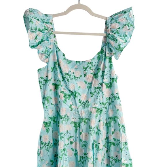 Hill House Daphne Cotton Midi Dress 2XL Green NEW - Picture 4 of 9